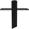 Ekena Millwork 2 1/2"W x 14"D Floating Steel Heavy Duty Wall Mount, Powder Coated Black BKTM02X14FWPBL - alternate 5